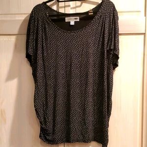 BLK/WHT Lt Maternity Blouse